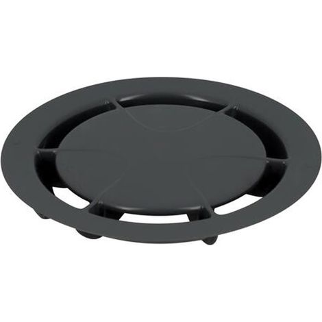 Ensemble grille PVC anthracite et bride de fixation pour siphon de sol Nicoll : SITARK, SITARKH et SITARKV - Nicoll (1/4)