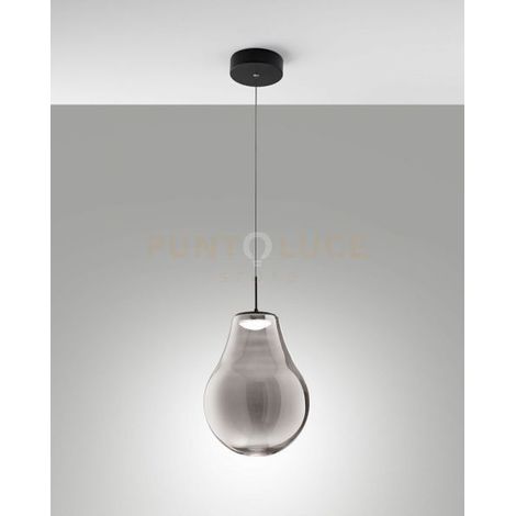 NOA SOSPENSIONE FUME' 1 LUCE IN VETRO ATTACCO LED CCT 14W - 1510 lm- 2700K - 3000K - 4000K DIMMERABILE