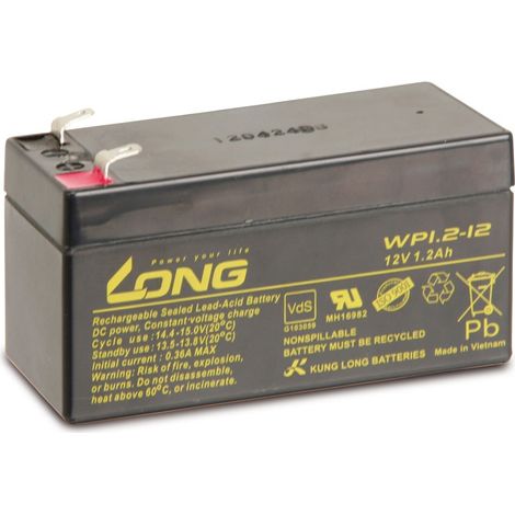 Accumulateur plomb-acide KUNG LONG WP1.2-12, 12 V-/1,2 Ah