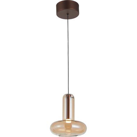 Italux Carote Suspension en forme de dôme, cuivre, blanc chaud 3000K (1/2)