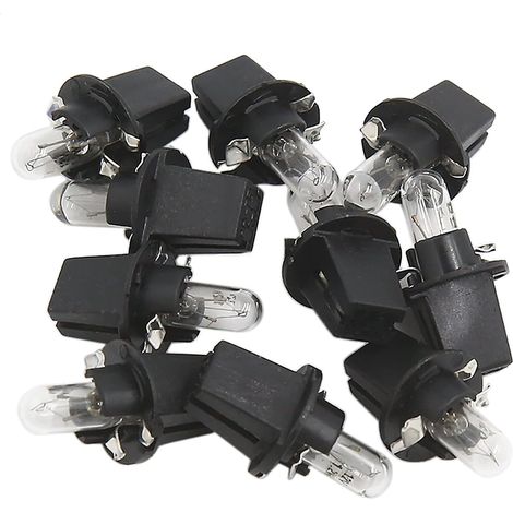 EASYCOMFORT 10 Pcs DC 12V 1,2W T5 Ampoule Tableau de Bord Jaune Clair pour Voiture Interne (1/4)