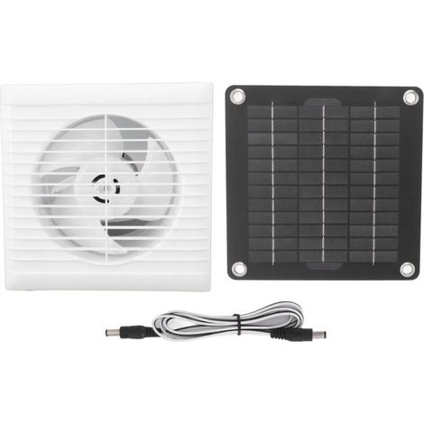 Ventilateur d\'extraction solaire IP67 étanche 6 pouces sûr 10W 12V ventilateur de panneau solaire pour poulailler hangar maison pour animaux de compagnie (1/5)