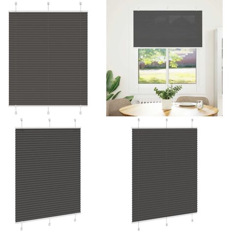vidaXL Plissee Schwarz 105x100 cm Stoffbreite 104,4 cm Polyester (1/5)