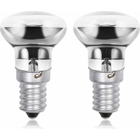Lampe à lave R39 E14 40 W, petite vis Edison SES Spot réflecteur ampoules à lave, blanc chaud 2800 K à économie d'énergie R39 ampoules à intensité variable (lot de 2) (1/5)