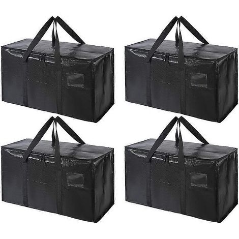 Sacs de déménagement extra-larges, lot de 4, sacs fourre-tout robustes avec poignées enveloppantes, sacs de rangement peu encombrants. (1/5)