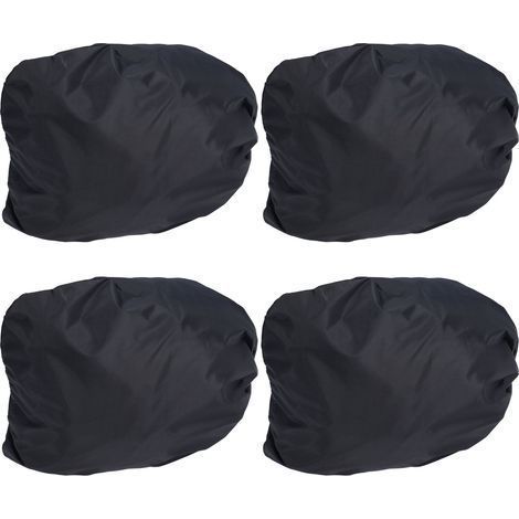 Set mit 2 Sonnen- und Frostschutzhüllen für Auto-Rückspiegel, 32x27 cm, schwarz, Schutz vor Schnee und Frost, aus universellem silberbeschichtetem Polyester. (1/5)