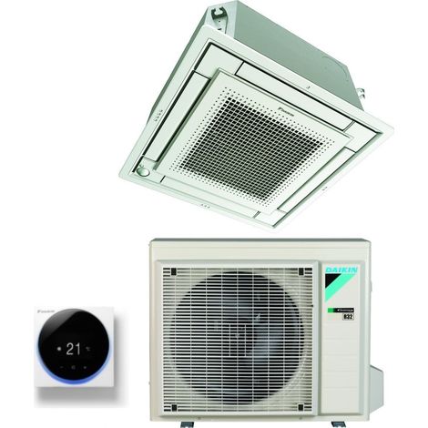 daikin climatiseur à cassettes entièrement plat 12000 btu ffa35a9 r-32 wi-fi en option avec grille incluse classe a++/a+ - garantie europèenne daikin madoka white brc1h519w / brc1h52w,italy 2+2 (1/5)