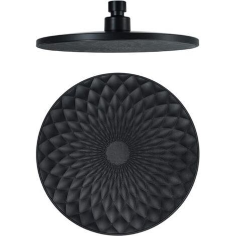 Shower Head Pommeau de Douche à Effet de Pluie de 9 "avec Bras de Douche, Grand pommeau de Douche à Effet de Pluie en ABS, Pomme de Douche à Effet de Pluie à Couverture complète du Corps à,noir (1/5)
