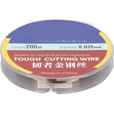 200 m LCD-Bildschirmtrenndraht für Handys, hochfester Stahl, 0,035 mm Trenndraht (1/5)
