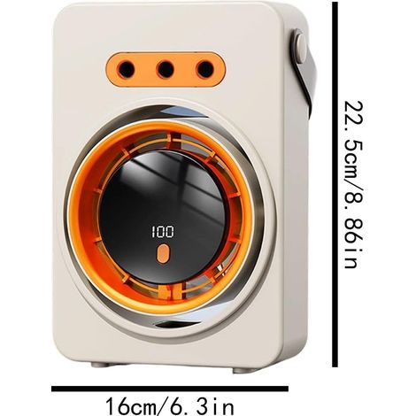 climatiseur mobile sans évacuation,3 trous pulvérisation froid,Affichage LED,Réservoir grande capacité (160 ml),Maison blanc cassé (1/4)