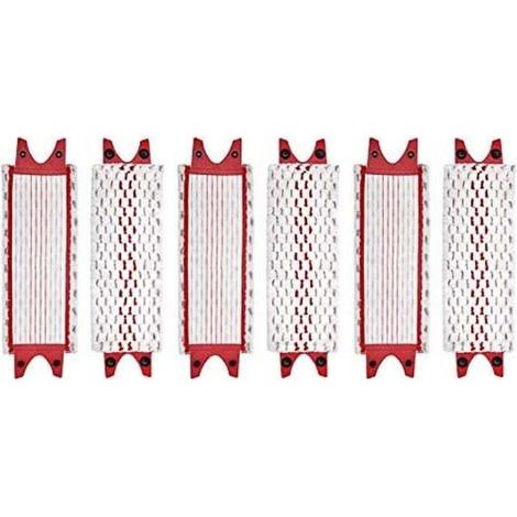 Set of 6 machine-washable microfiber mops for cleaning hard floors, compatible with Vileda UltraMax. (1/5)