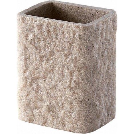 Sapho Gedy Aries - Verre pour brosses à dents et dentifrice à poser, beige AR9803 (1/3)