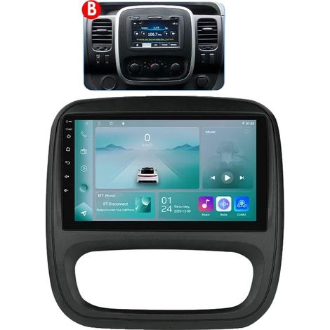 Autoradio avec système de navigation intégré, connectivité sans fil, compatible avec Opel Vivaro B 2014 - 2018, P1 B (1/2)