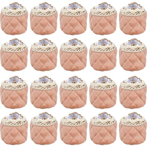 Lot de 20 protège-pieds chaise en flanelle et dentelle (1/5)