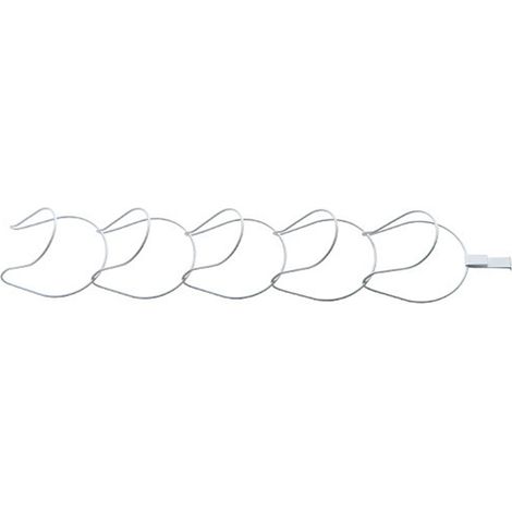 Porte-chapeaux 5 pièces en fer, sans perçage, multi-niveaux, multifonctionnel, gain de place, blanc (1/5)