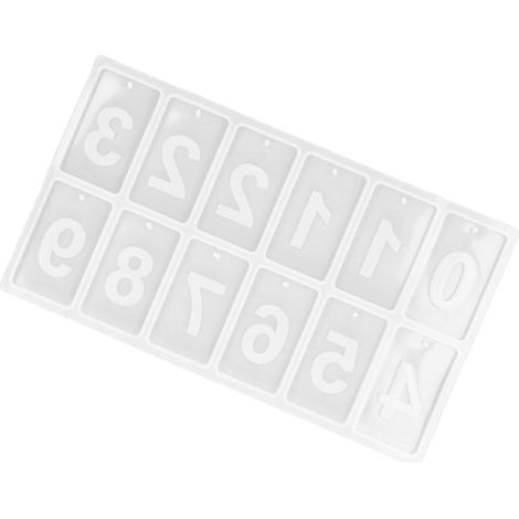 Moule en silicone souple et flexible, style chiffres du mois anglais, réutilisable, durable, démoulage facile, pour bricolage, référence 60-739 (1/5)