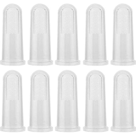 Set di 10 spazzolini da denti per cani e gatti, spazzolino da dito in silicone per la pulizia dentale, cura dell'igiene orale, pulitore per denti per animali domestici (1/5)