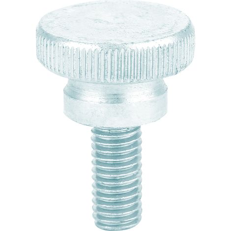 10 vis moletées à tête plate M8 en acier au carbone zingué, filetage 18 mm, lot de 10 (1/5)