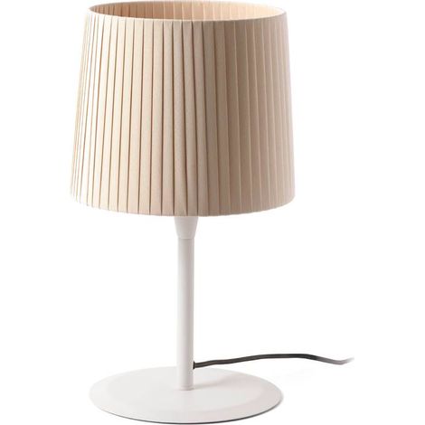 Faro SAMBA - Lampada da Tavolo Rotonda Tapered Beige, E27 (1/4)
