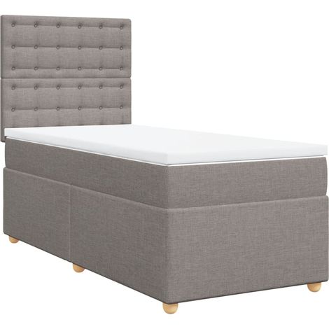 Maison Exclusive - Boxspringbett mit Matratze Taupe 100x200 cm St