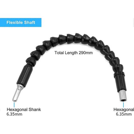 18-teiliges flexibles Bohrerverlängerungsset, 105°-Winkelbohraufsatz, drehbares Gelenk, Steckschlüssel 1/4" 3
