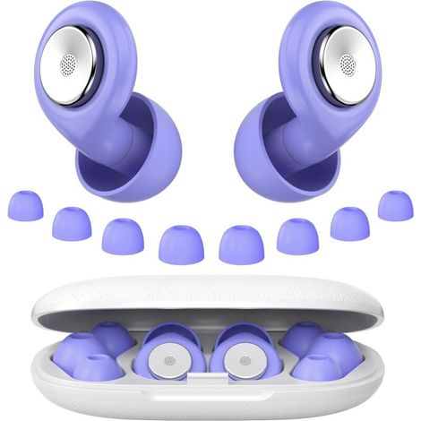 Earplugs for sleeping, Reusable Soft and Ergonomic Silicone Earplugs, 4 Sizes (XS/S/M/L) Hearing Protection (1/5)