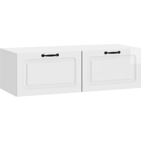 Wandmontierter TV-Schrank Hochglanz Weiß 98 x 41 x 30 cm vidaXL