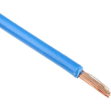 Câble triple homologation RS PRO, Bleu Moyen, Section 4 mm² 12 AWG, 1 kV, , Triple homologation PVC ( Prix pour Bobine de 100 Mètres ) (1/2)