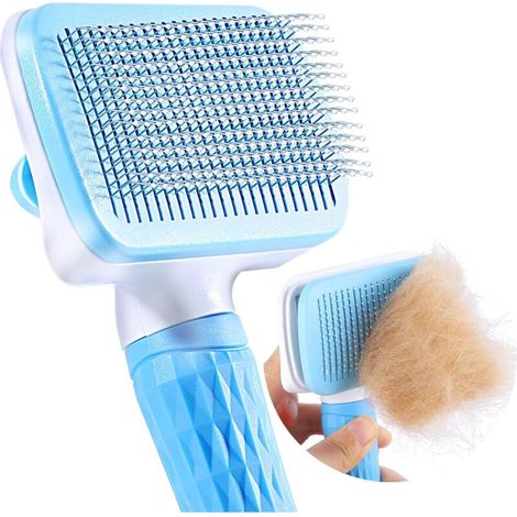 SABIR Brosse Chiens Chats, Autonettoyante Brosse poils morts pour chat chien, Enlèvement Efficace jusqu'à 95% des Poils Morts et Poils Tomentose (1/5)