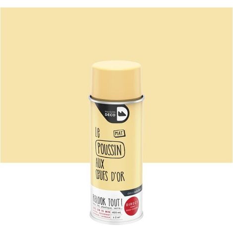 Peinture aérosol relook tout MAISON DECO jaune mat 0.400 L (1/3)