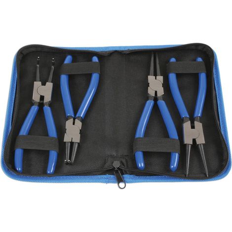 SET DI 4 PINZE PER ANELLI DI SICUREZZA, DRITTE E ANGOLATE