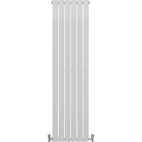 Paneelheizkörper Flachheizkörper Design Heizkörper Heizung 160cm x 42cm Glänzendes Weiß Vertikal Heizgerät Doppellagig Wandheizkörper Küche Wohnzimmer Badezimmer Reinigungsbürste und Befestigungsset (1/5)