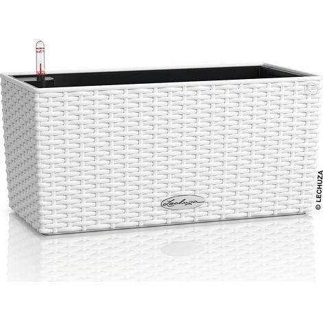 LECHUZA® Blumenkasten BALCONERA Cottage 40 Weiß All-in-One (1/3)