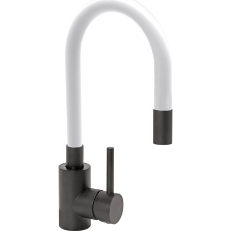 Küchenarmatur Flexible BLACK, weiß Wasserhahn, Spültischarmatur, Mischbatterie