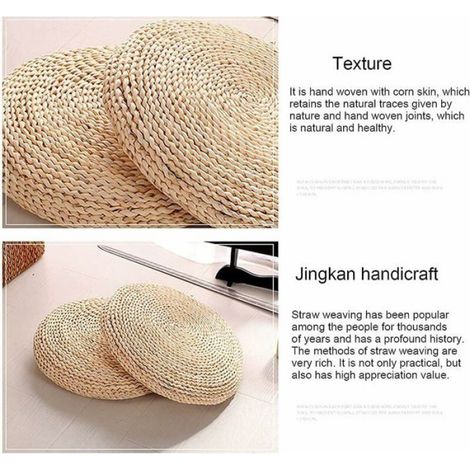 1 Coussin de sol,Paille,Forme ronde,Épais,Méditation,Yoga,Décoration intérieure (1/5)