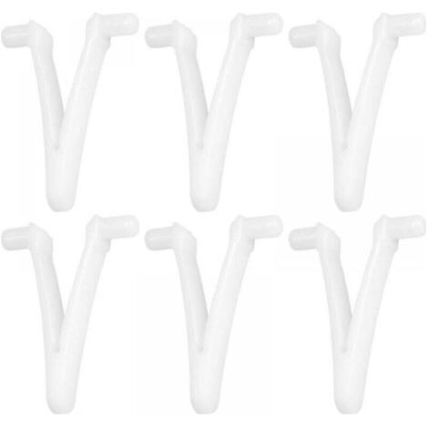 6pcs Piscine d'approvisionnement Papillon v Clip pour Piscine Spa Brosse Feuille râteau Feuille Skimmer tête d'aspirateur pour Nettoyage de Piscine (1/5)