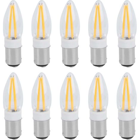 10 Ampoules LED B15 3W Blanc Chaud pour Lustre, Plafonnier et Applique Murale AC110V (1/5)