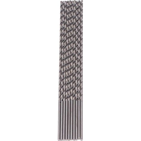 10 extra lange Spiralbohrer mit verlängertem HSS-Rundschaft, 2,5 x 200 mm