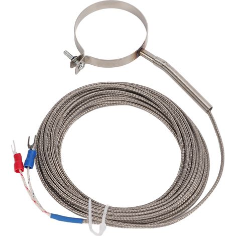Thermocouple à haute précision avec raccord fileté, sonde de température 0‑400°C pour applications industrielles, câble de 5 mètres (1/5)