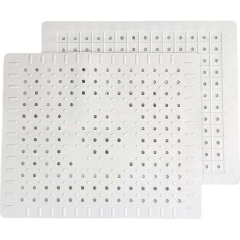 blanc Lot de 2 tapis de protection pour évier de cuisine en caoutchouc antidérapant durable, facile à nettoyer et à couper soi-même. (1/5)