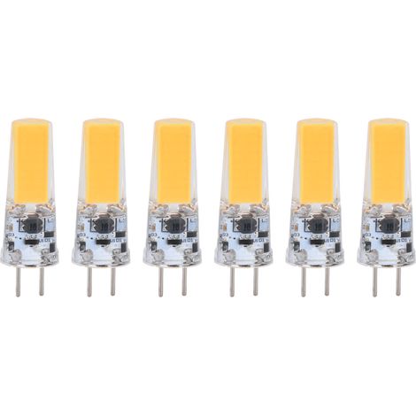6PCS GY6.35 Bulb 5W COB Light Bulb 500lm Silicone Ceiling Lamp Bulb for Living RoomWarm White