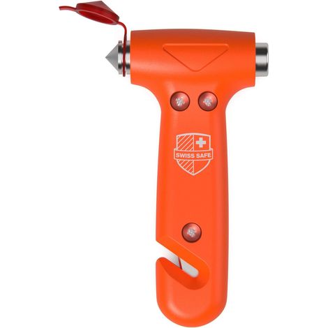 Martello di sicurezza per auto Swiss Safe 5 in 1, modello 2025, robusto e durevole, con taglia cinture di sicurezza e rompivetro integrati - Martello di emergenza per finestrini -- AquaForge (1/5)