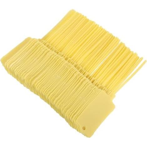 200 Pieces Yellow PP Fixing Labels for Quick Organization and Easy Installation, Suitable for Indoor and Outdoor Use - (1/5)