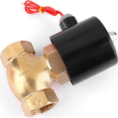 Zweiwege-Magnetventil aus Messing, normalerweise geschlossen, für Luft, Wasser, Dampf (DC24V) (1/5)