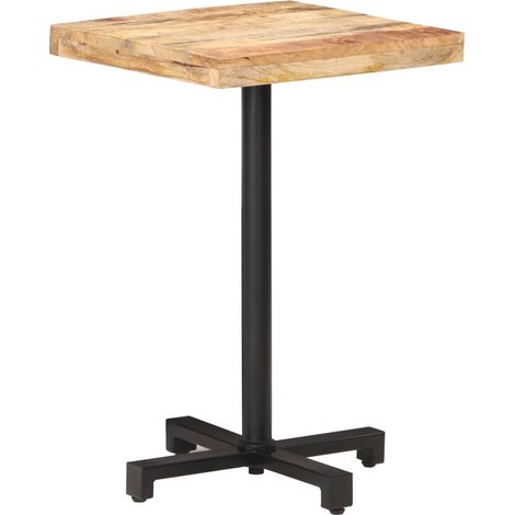 Bistrotisch Quadratisch 50x50x75 cm Raues Mangoholz