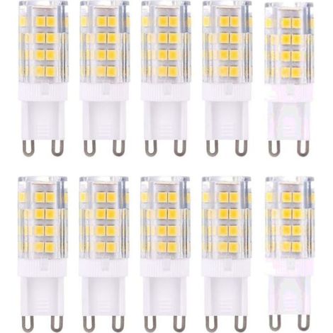 Lampadine LED G9, luce bianca calda 3000K 5W, equivalenti a lampadine alogene da 40W, 420 lumen, non dimmerabili, confezione da 10