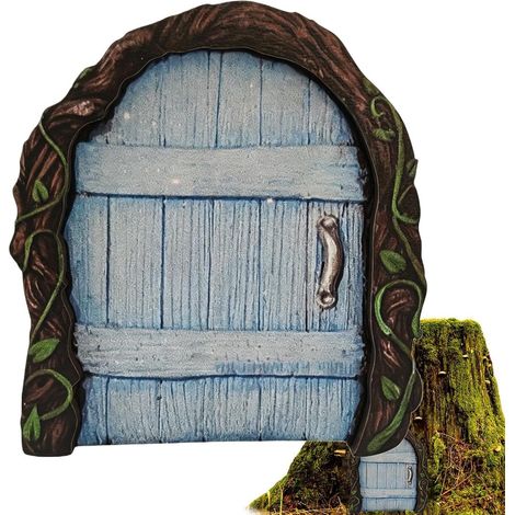 Feentür Fantasievolle Miniatur Figuren Holz Feentur für