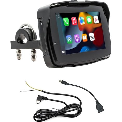 Universeller Motorrad-Player, 5 Zoll, tragbar, MP5 ohne Carplay, hochauflösender, wasserdichter IP65-Touchscreen