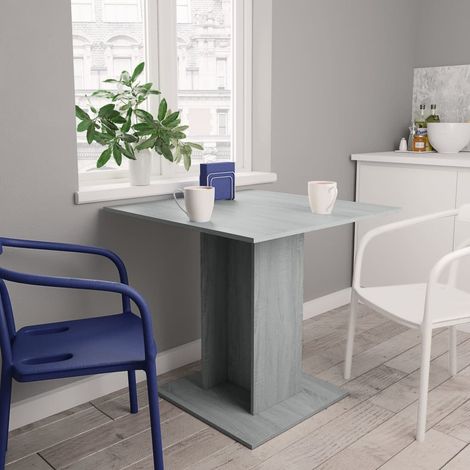 Table à dîner,Table de salle à manger Sonoma gris 80x80x75 cm Bois d'ingénierie CFW61807 (1/5)