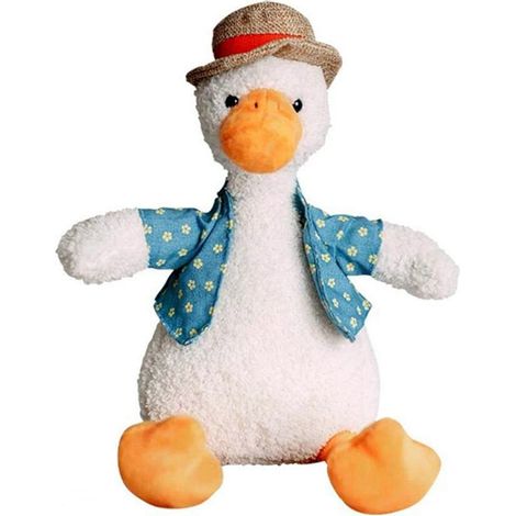Plüschente mit Strohhut - JINFGERNE - Niedliches und weiches Spielzeug, ideal als Dekokissen oder Geschenk für Kinder, erhältlich in verschiedenen Größen und Farben (1/5)